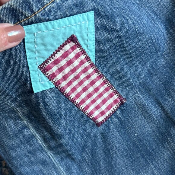 Tommy Hilfiger Boho Patchwork Wide Legged Denim Jeans Size 8R - Picture 4 of 9